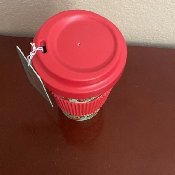 🎄🎄Disney Mickey Mouse Minnie Mouse Christmas 16 oz Tumbler Travel Mug with Lid - Picture 5 of 5